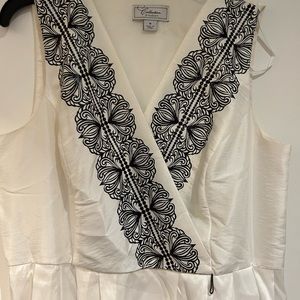 Collection, dress barn,14, black and white Aline dress with lining a little tool
